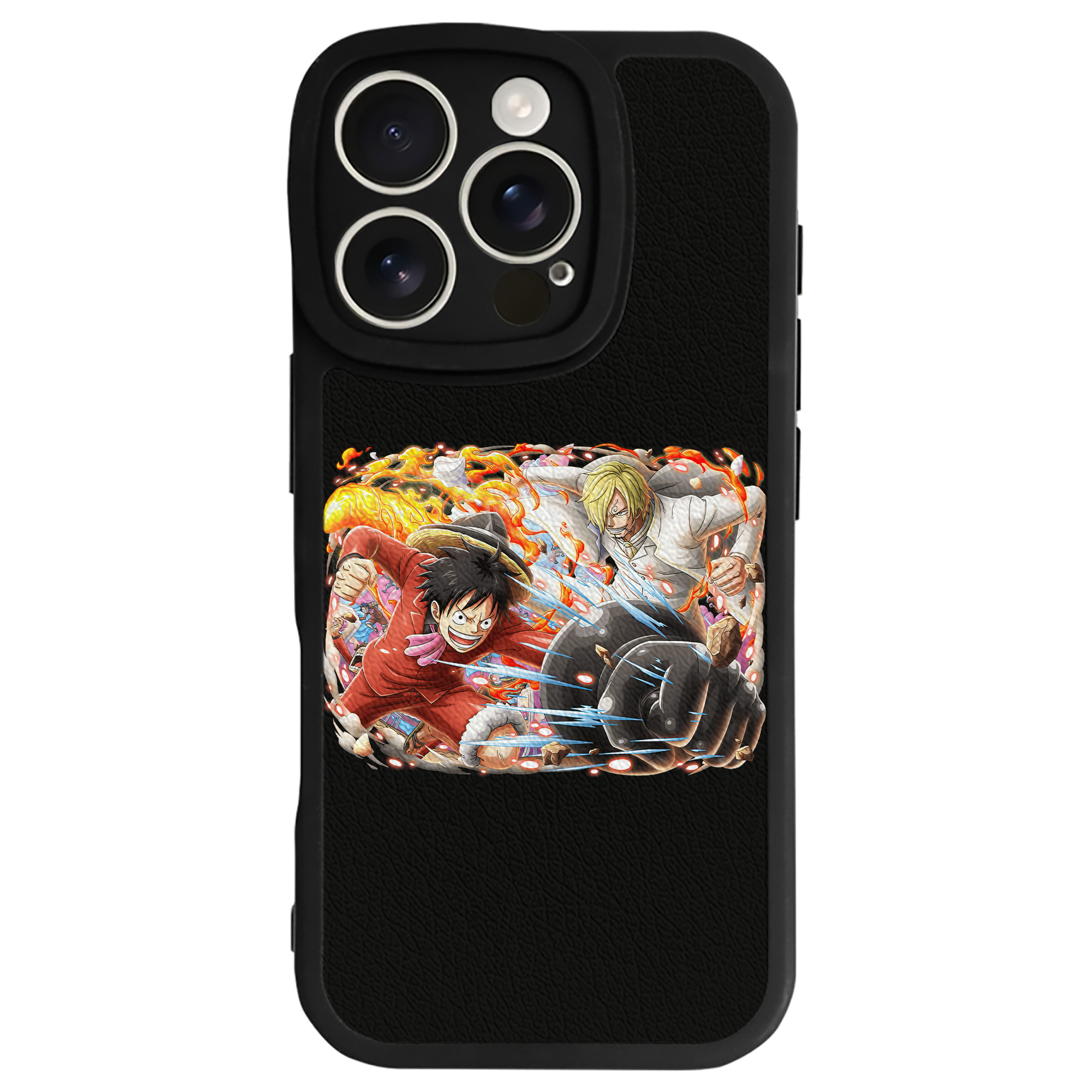（画像用） ワンピース モンキー・D・ルフィ ONE PIECE Monkey D. Luffy 【iPhone 16シリーズ対応】シリコンスマホケース（レザー調） 材質：シリコン